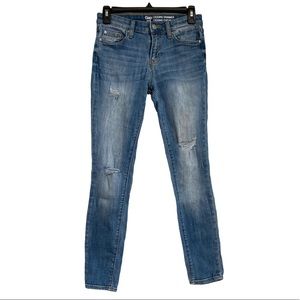 GAP Legging Skimmer Distressed Medium Wash Denim Jeans - Excellent Condition 0